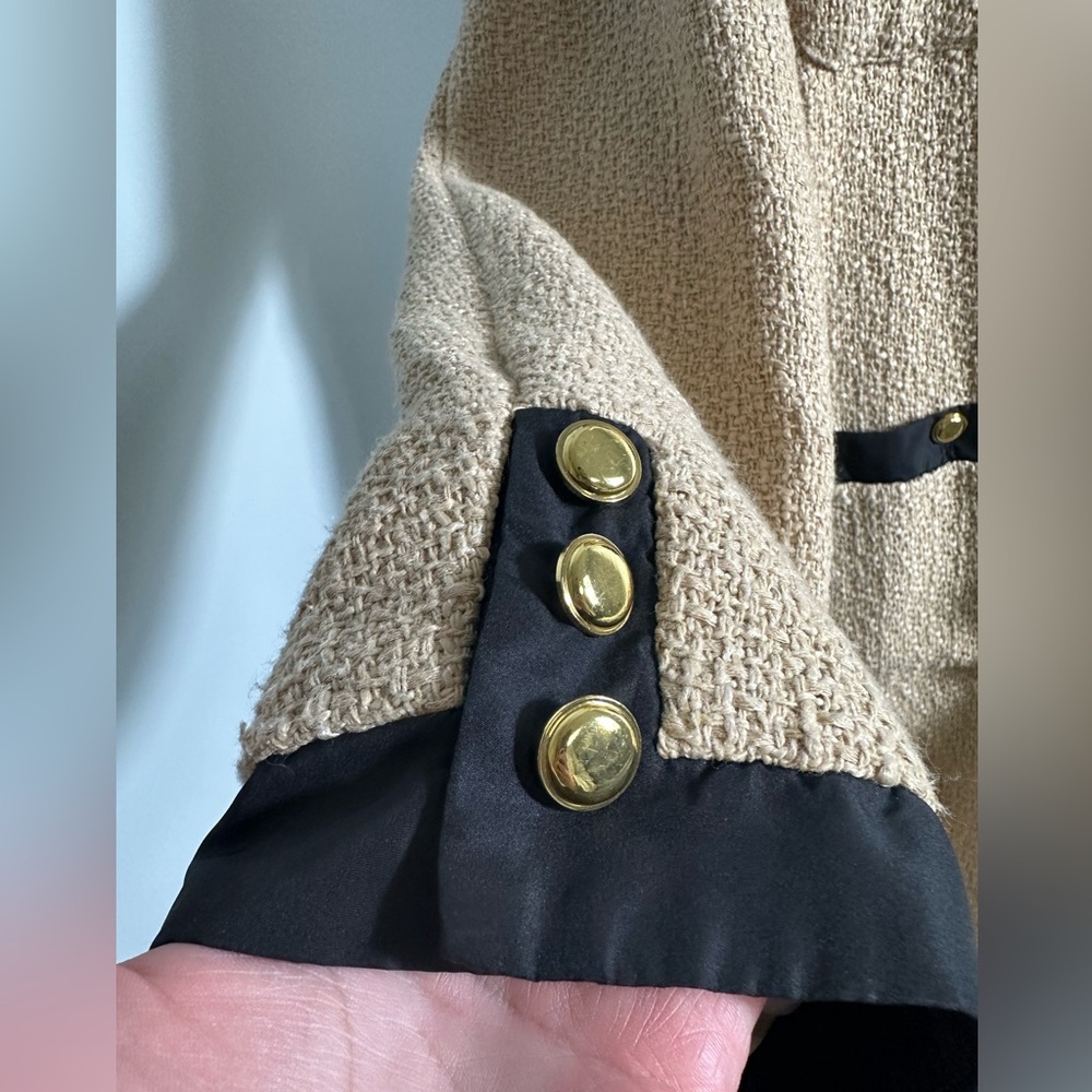 Pomander Place Tan Coco Tweed Bow Dress Size XXXL - Picture 11 of 15